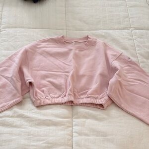 ALO Yoga Blush Pink Cropped Hoodie
